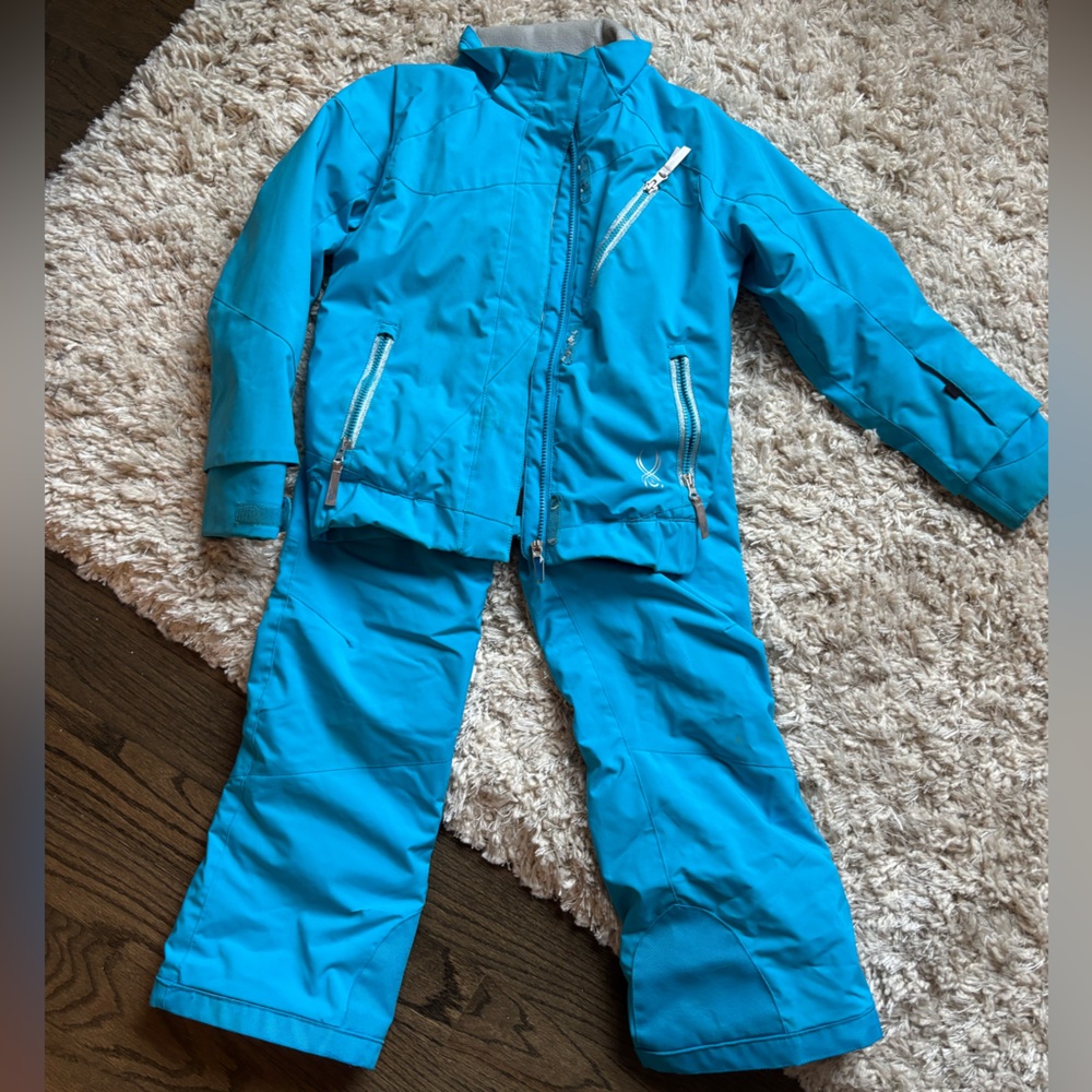Spider Blue Ski Jacket and Pants Set